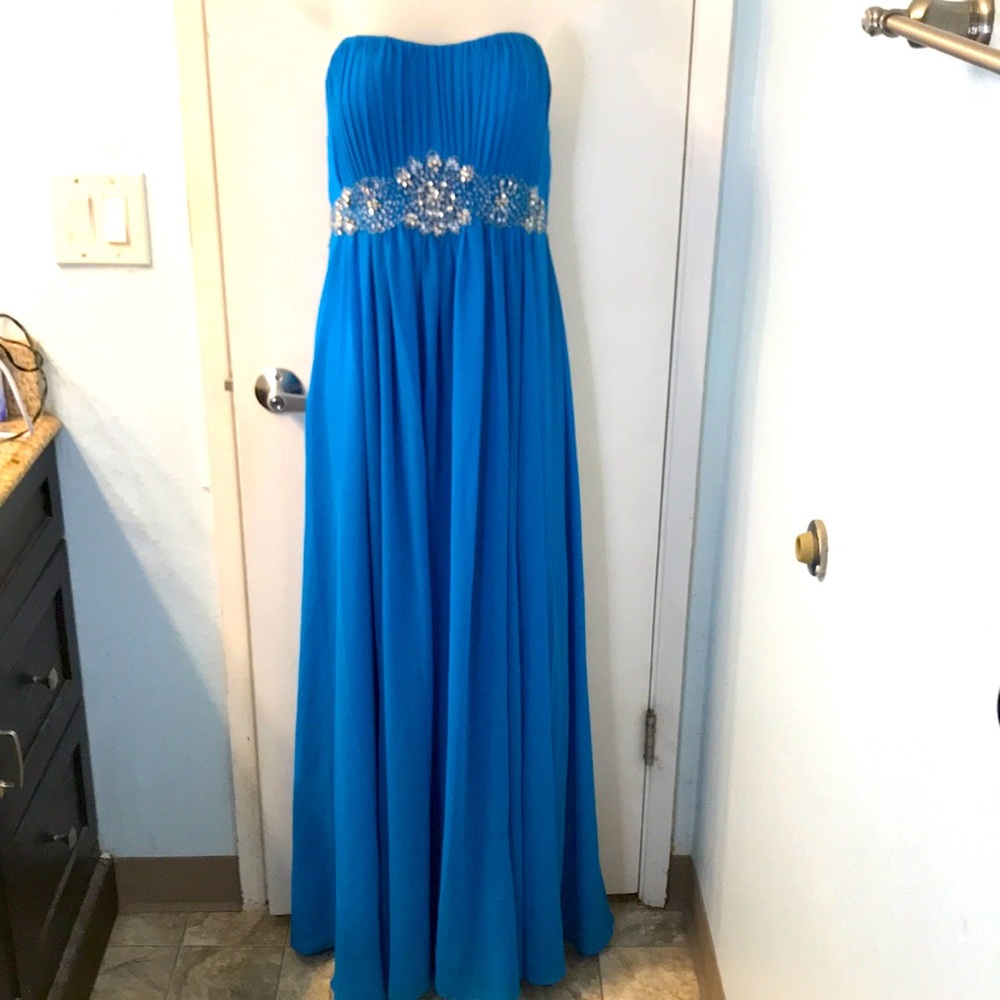 Blue Fiesta Prom Dress Size L